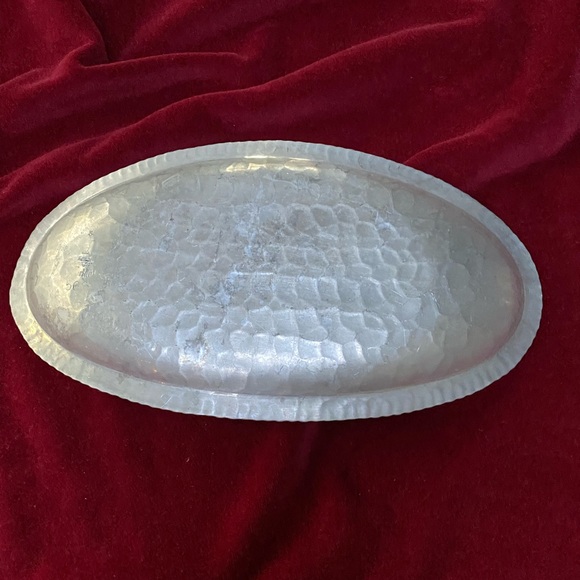 Vintage MidCentury Trade Continental Mark Aluminum Serving Tray #566 - Picture 5 of 6